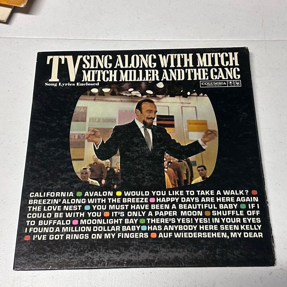 TV Sing Along With Mitch Vinyl Mitch Miller Columbia w Booklet